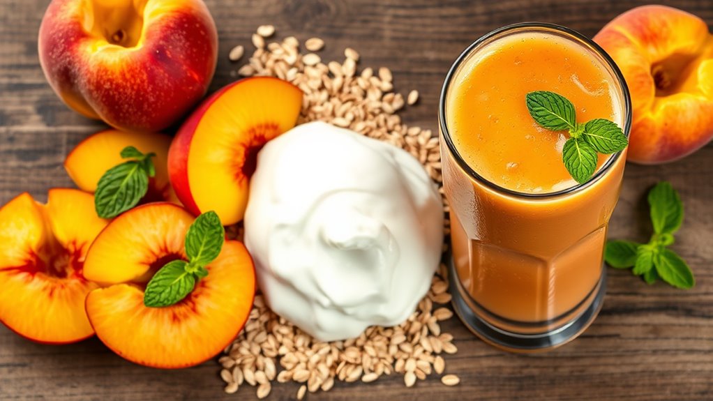 peachy greek yogurt smoothie