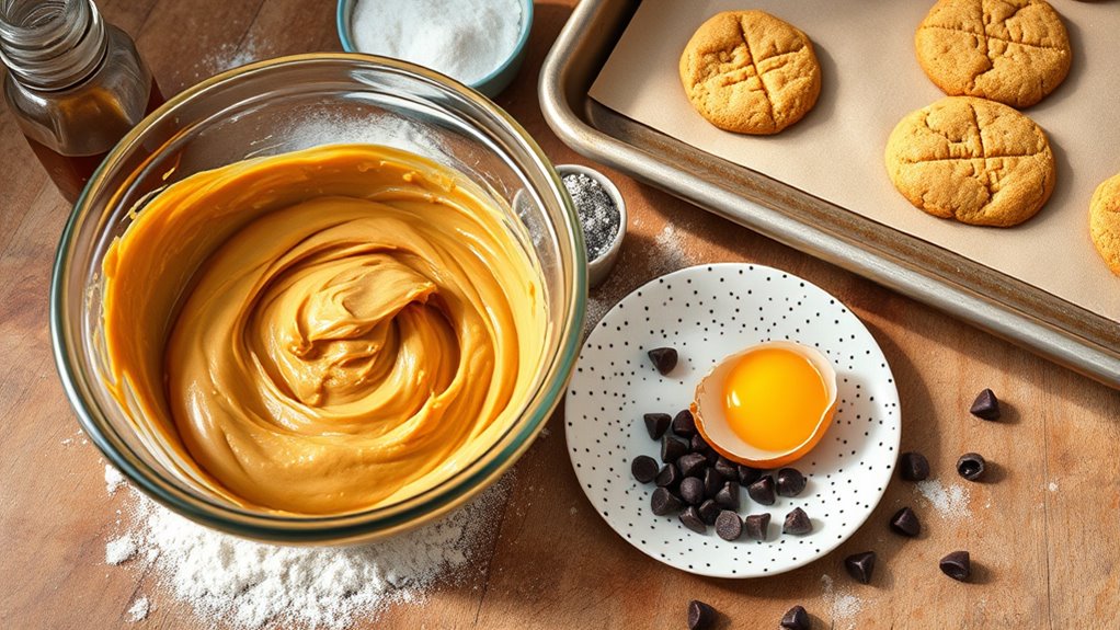 peanut butter cookie preparation