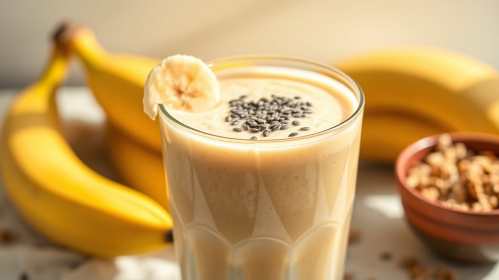 perfect banana smoothie blending