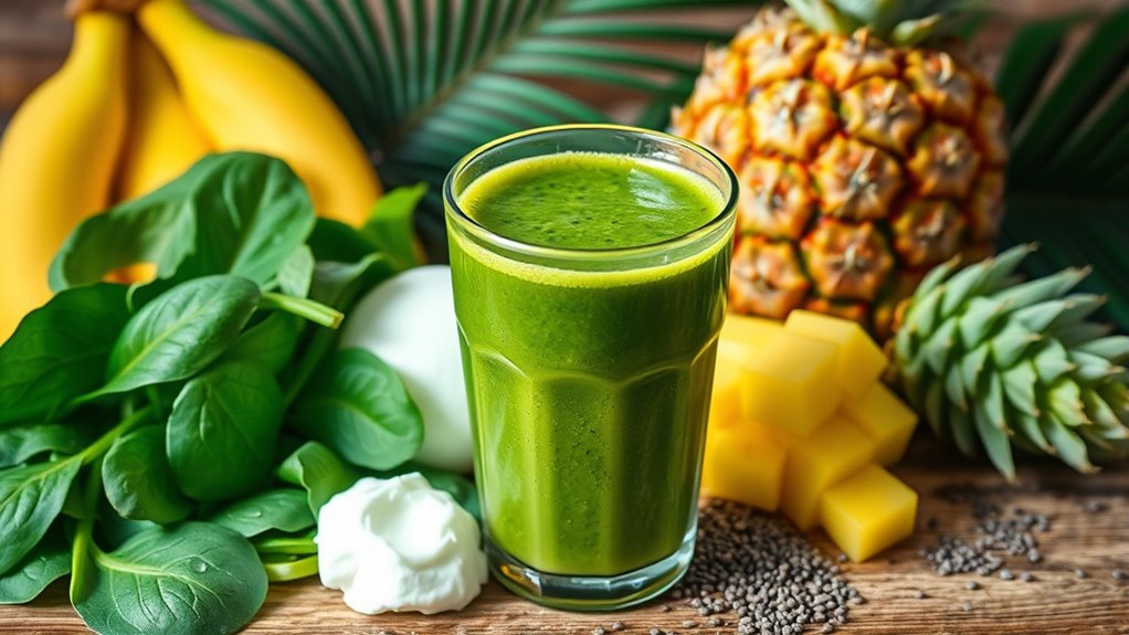 perfect tropical green smoothie