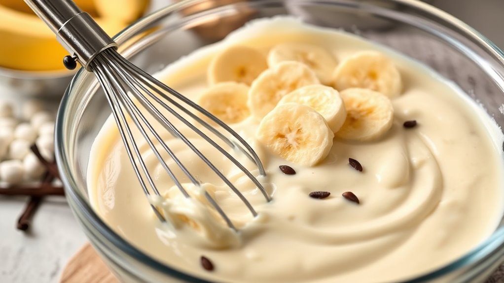 perfectly ripe banana mixture
