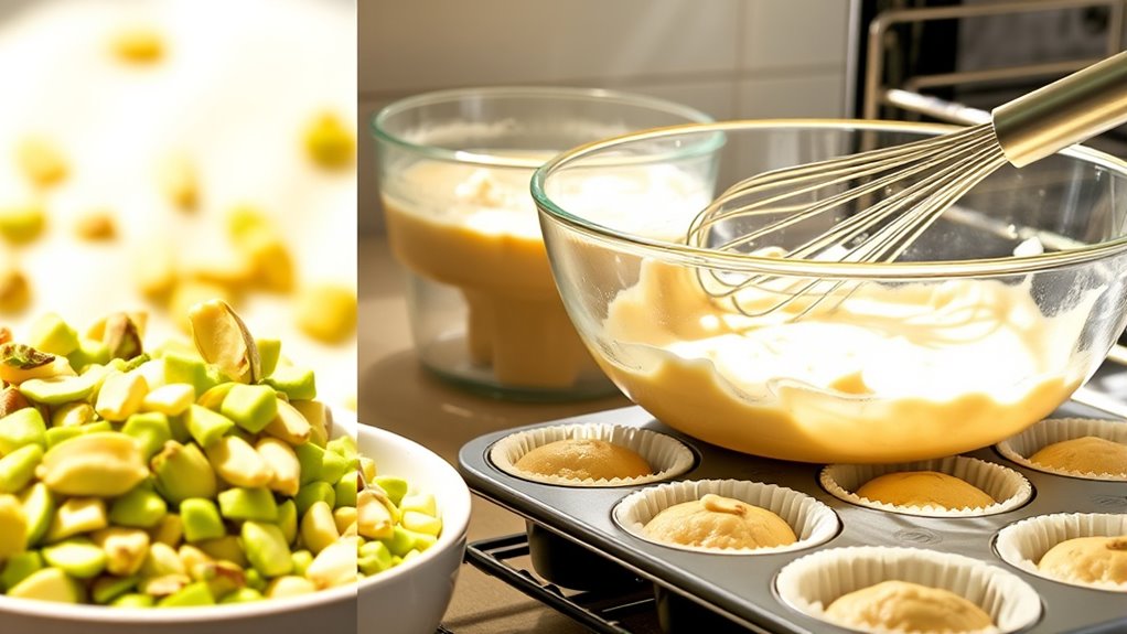 pistachio muffin baking guide