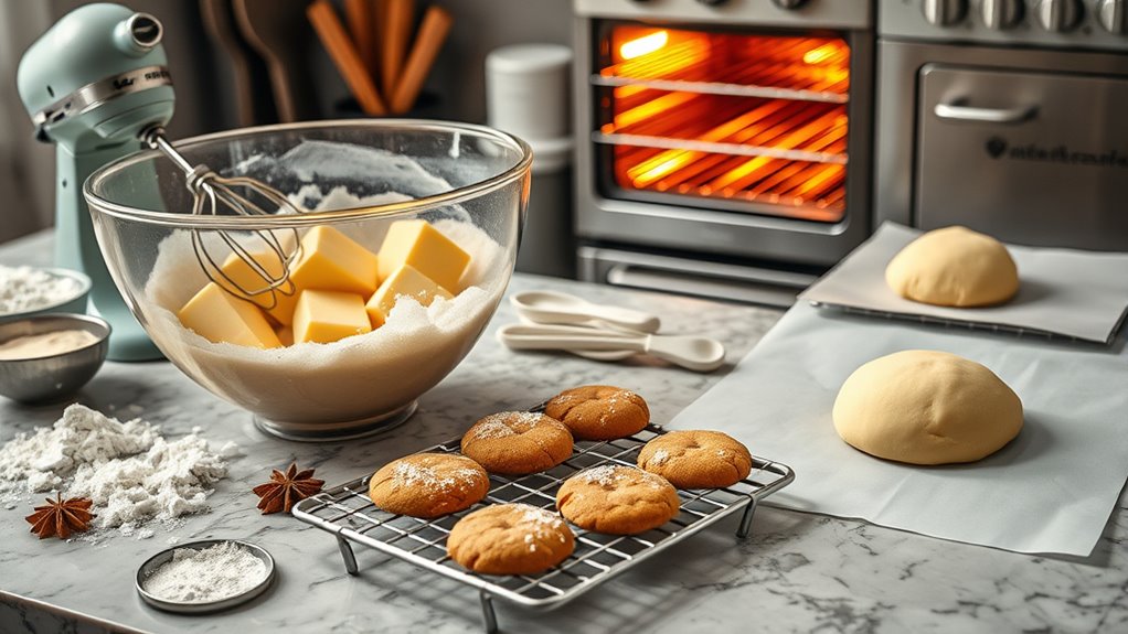prepare and bake gingersnaps