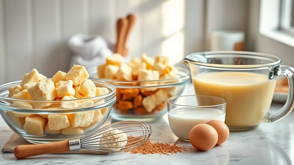 prepare biscuits and custard