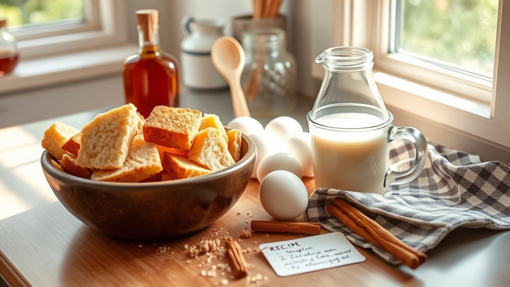 prepare bread for pudding