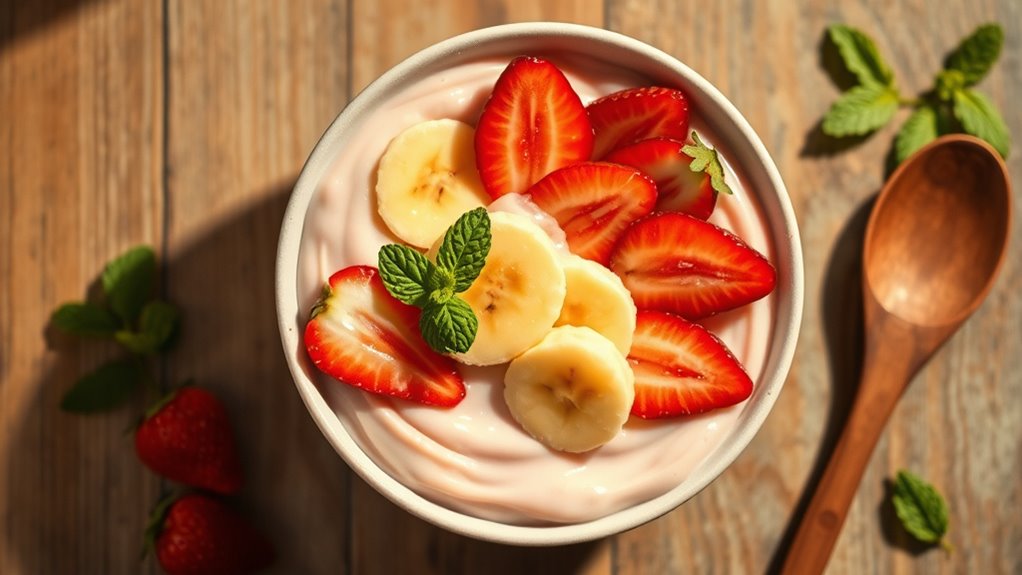 prepare fruit pudding dessert