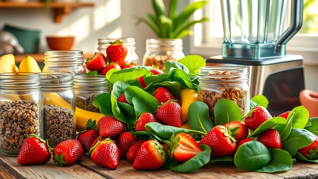 prepare ingredients for blending