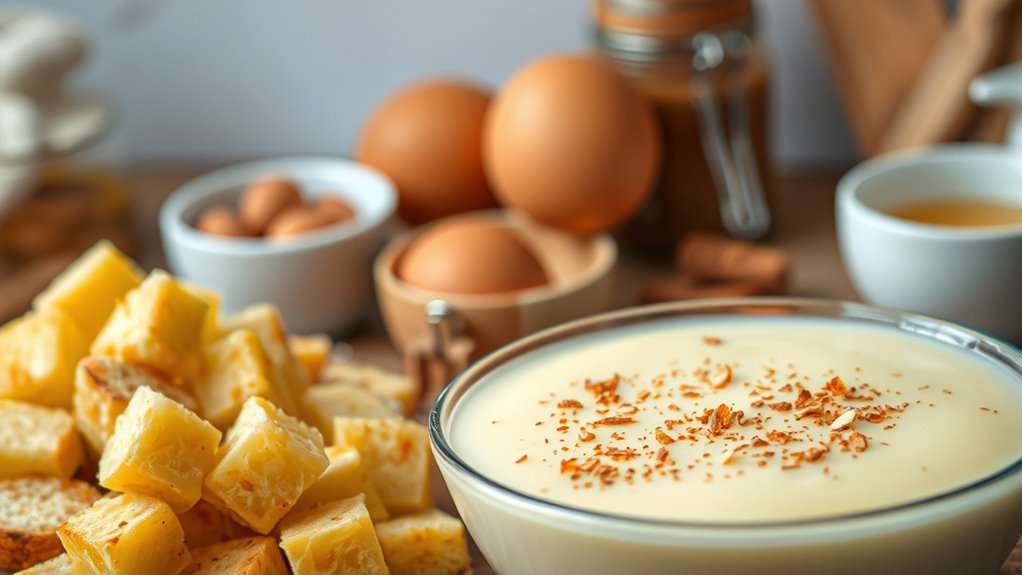 prepare ingredients for pudding