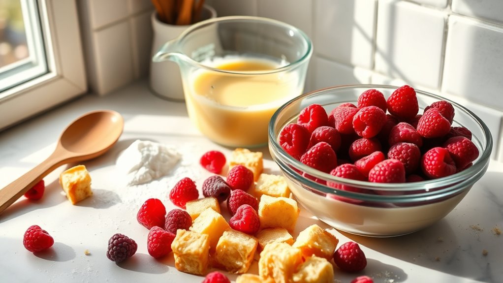 prepare ingredients for pudding
