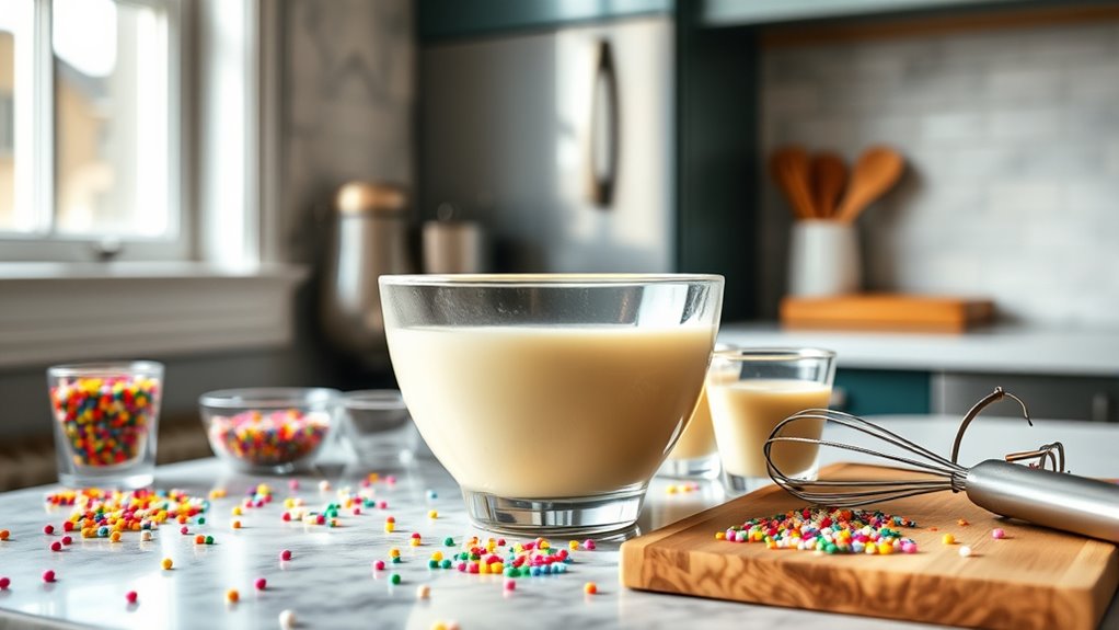 prepare ingredients for pudding