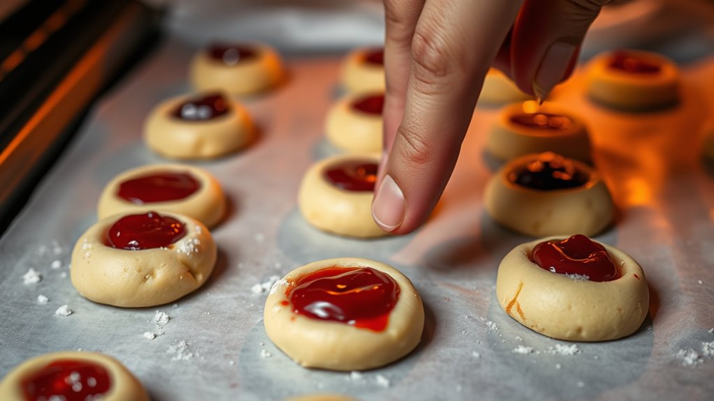 prepare thumbprint cookie dough