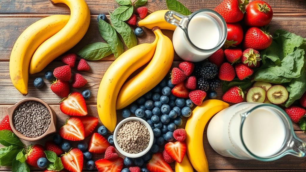protein smoothie ingredient portions
