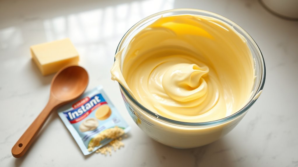 pudding icing preparation techniques