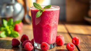 raspberry smoothie preparation instructions