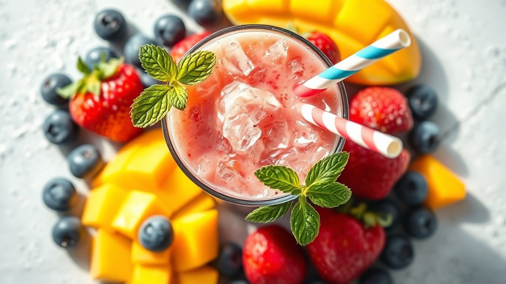 refreshing frozen fruit smoothies
