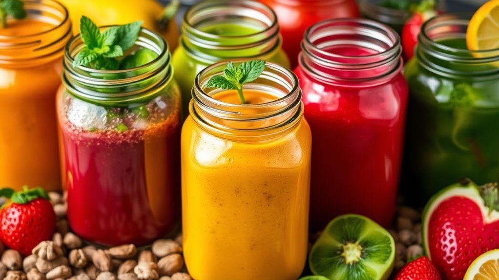 serve chilled fresh smoothies