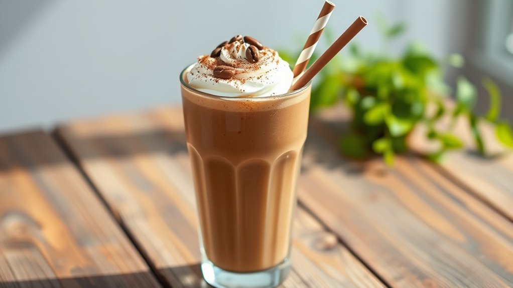 serve coffee smoothie elegantly