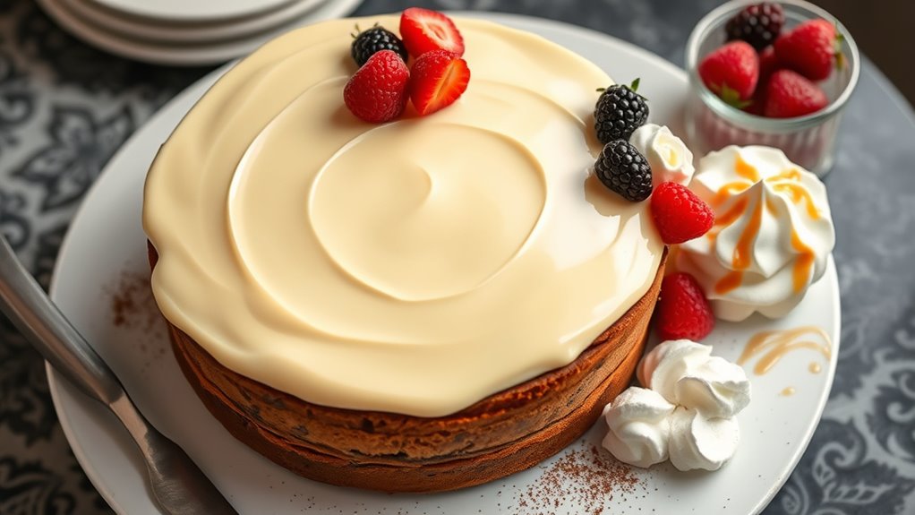 serve pudding icing elegantly