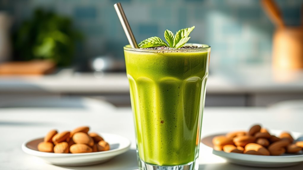 serve smoothie thoughtfully enjoy