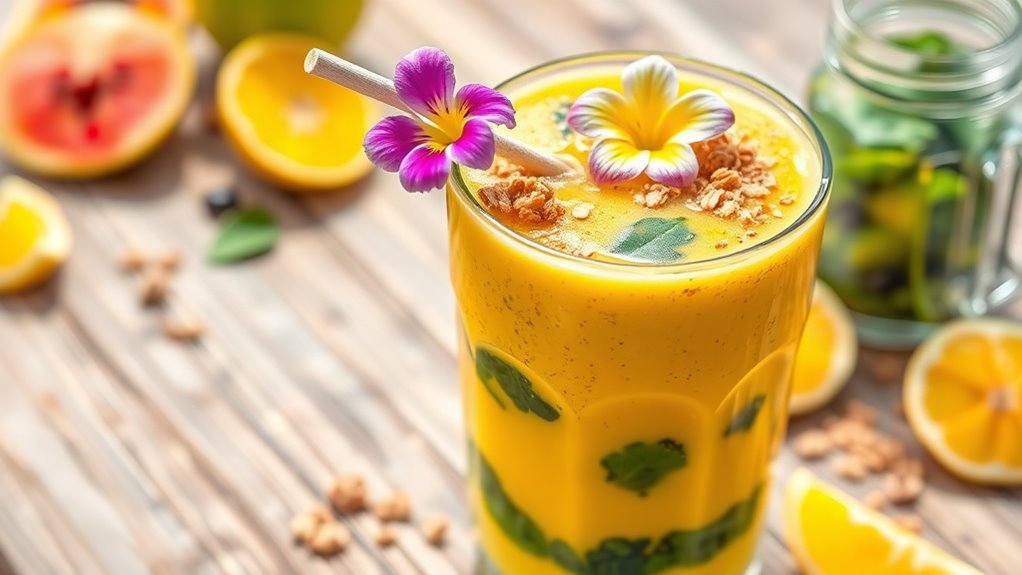 serve smoothie with flair