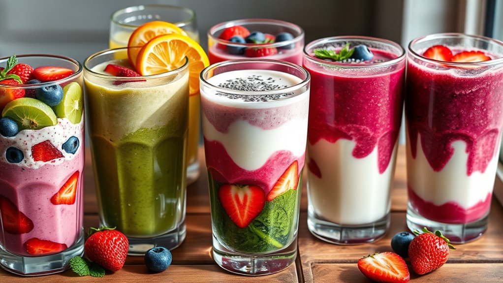 serve smoothies fresh and appealing