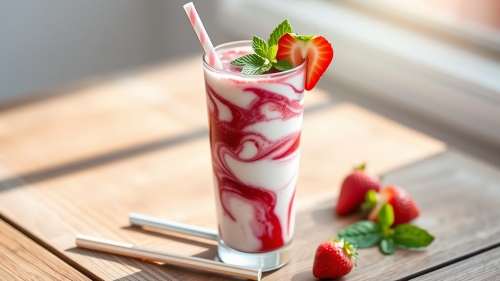 serve smoothies fresh beautifully