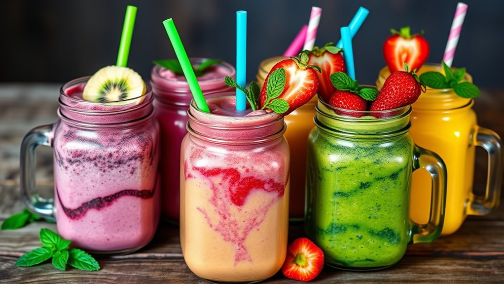 serve smoothies immediately beautifully