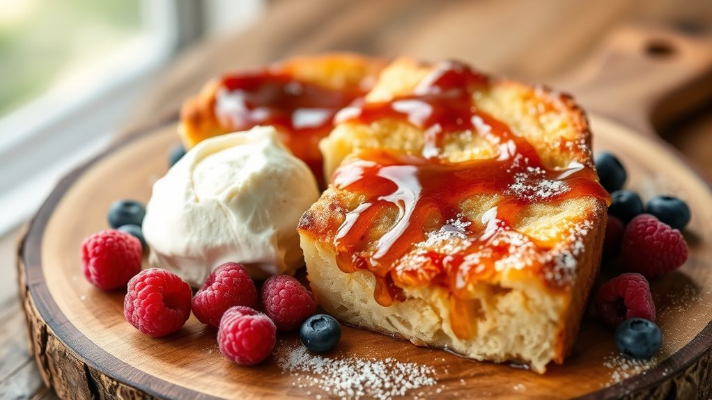 serve with warm toppings
