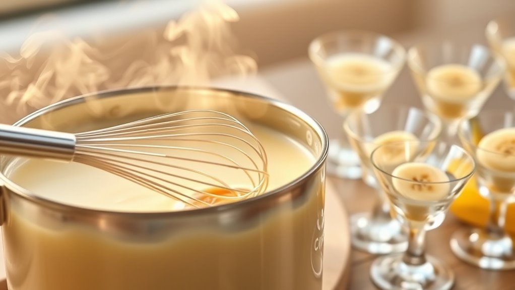 smooth creamy pudding shots