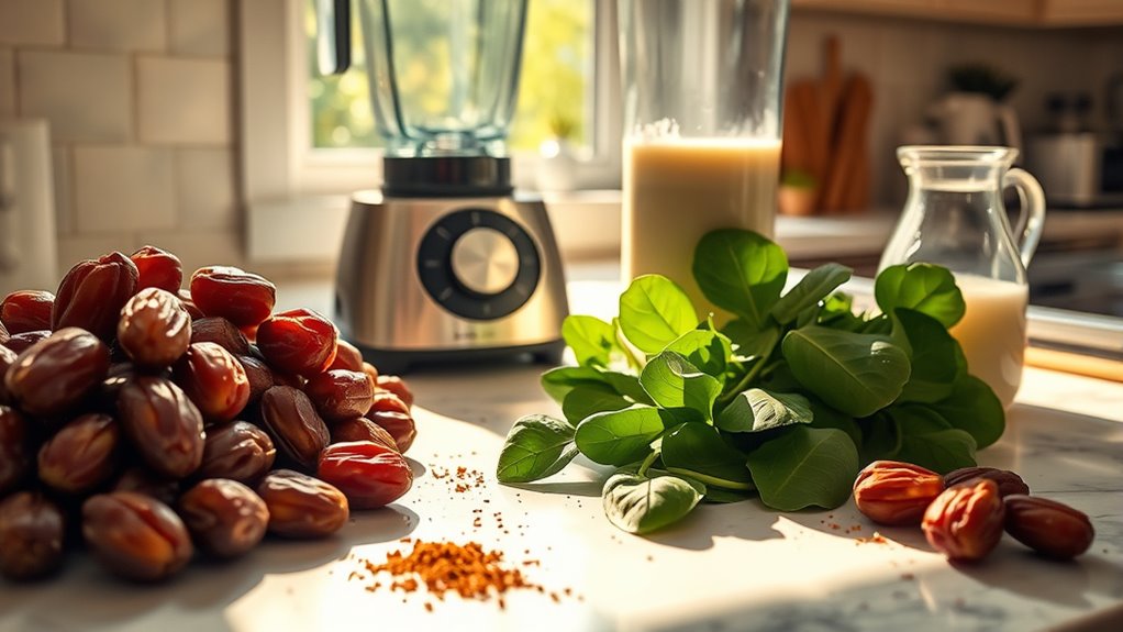 smooth date smoothie preparation