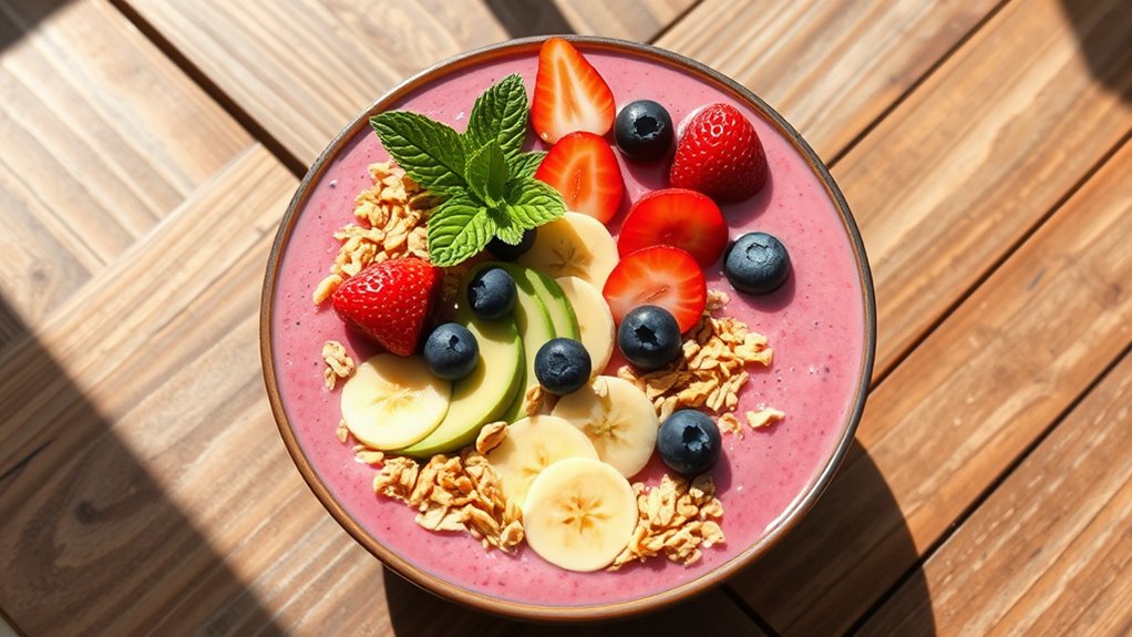 smoothie bowl ingredient preparation