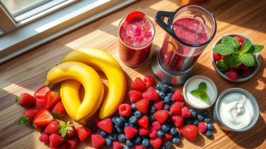 smoothie preparation for blending