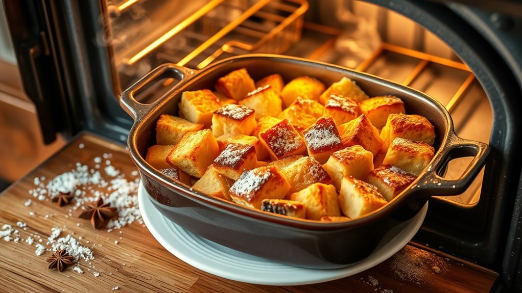 soaked bread baked golden