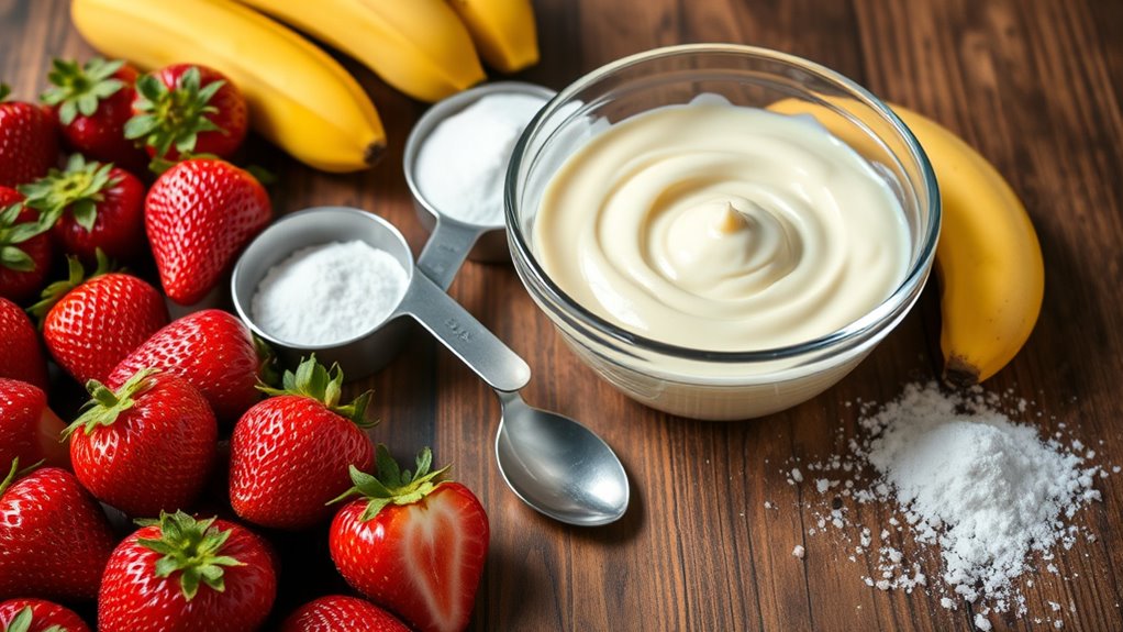 strawberry banana pudding ingredients