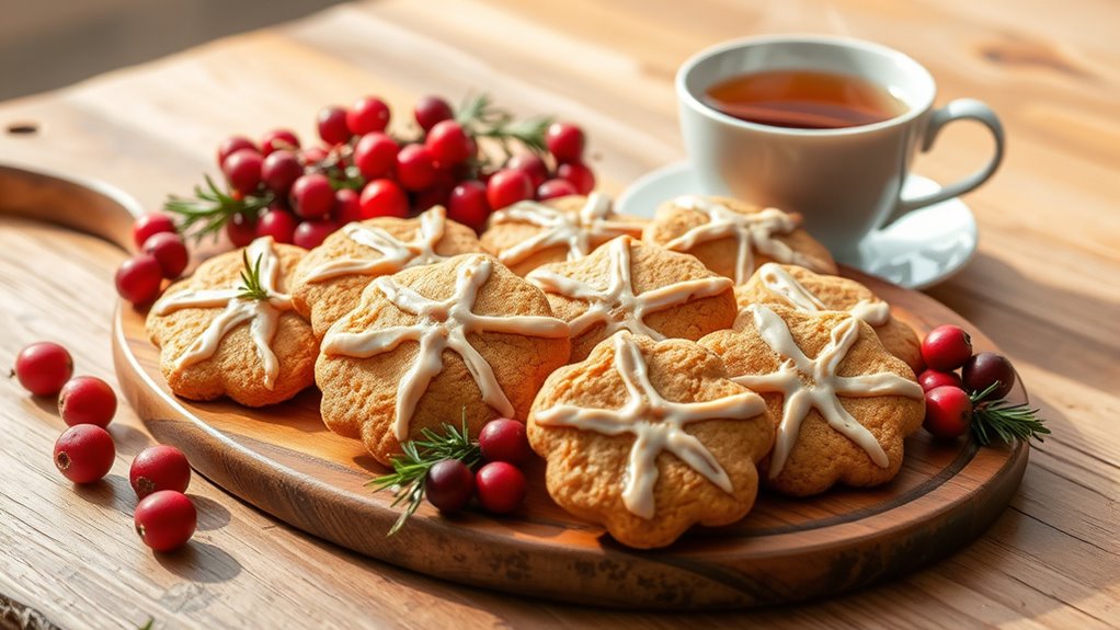 thoughtful festive cookie presentation