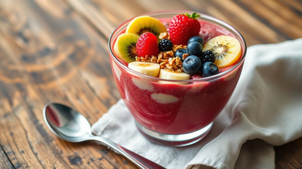 thoughtful smoothie bowl presentation