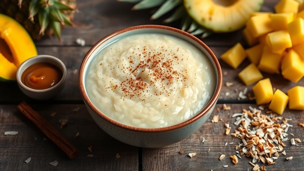 warm creamy rice pudding