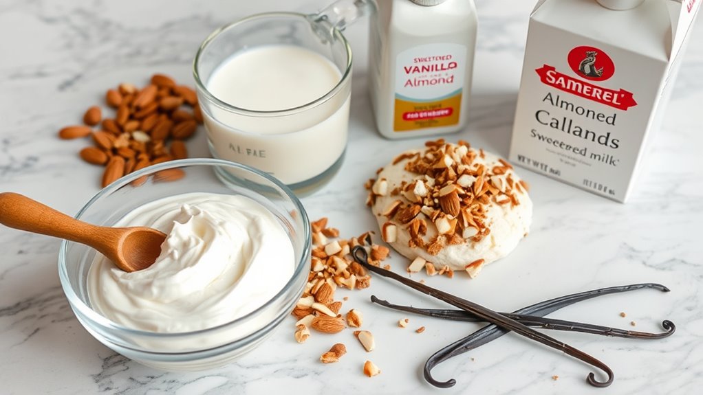 almond ice cream ingredients list