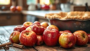 apples prepared for pie