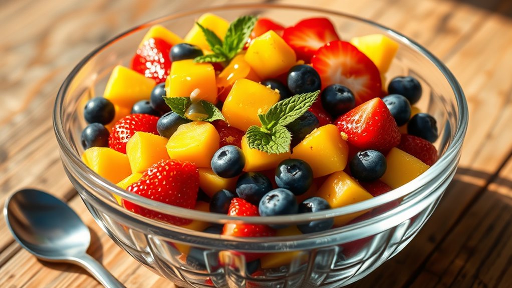 artful fruit salad presentation