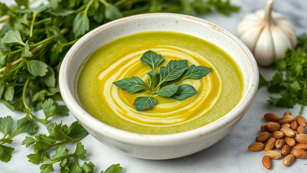 arugula enhances soup flavor