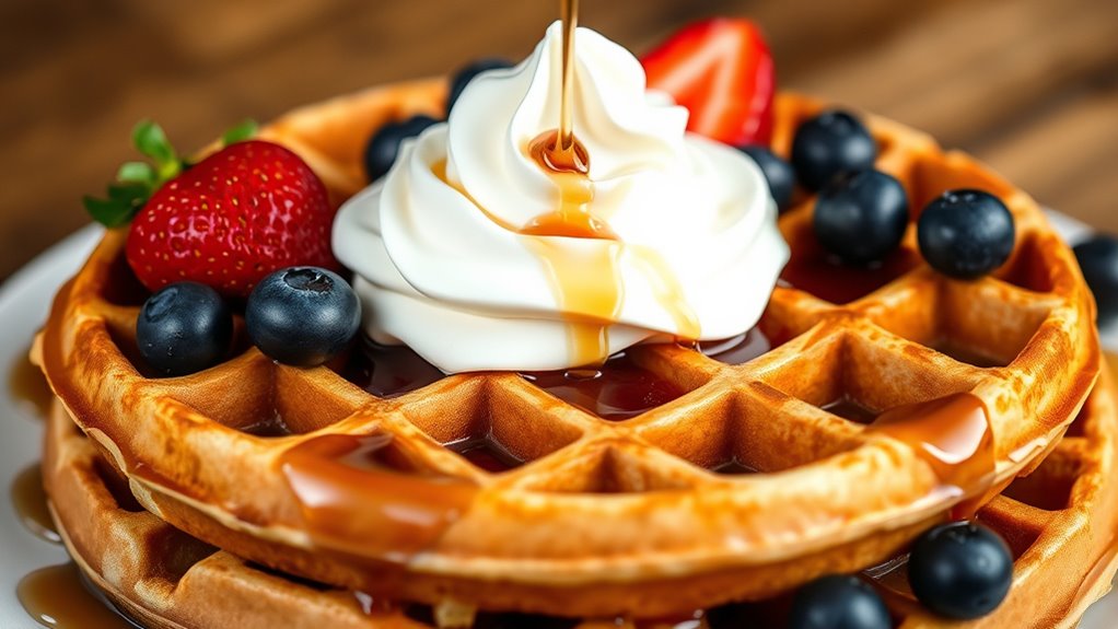 authentic belgian waffle preparation