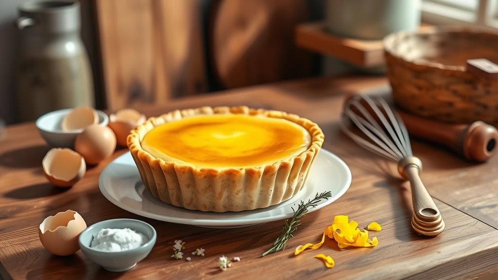 bake custard pie deliciously