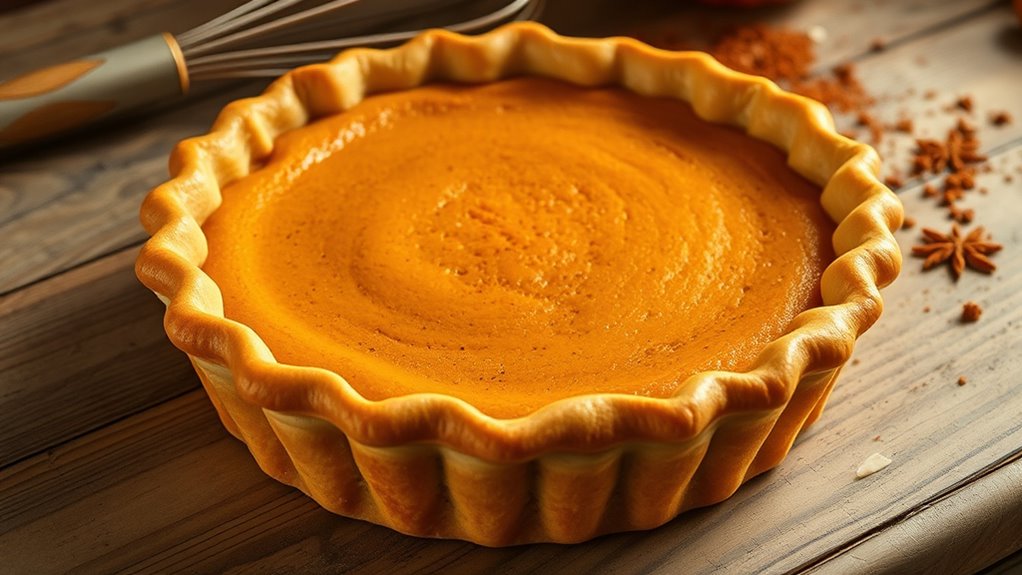 bake homemade pumpkin pie