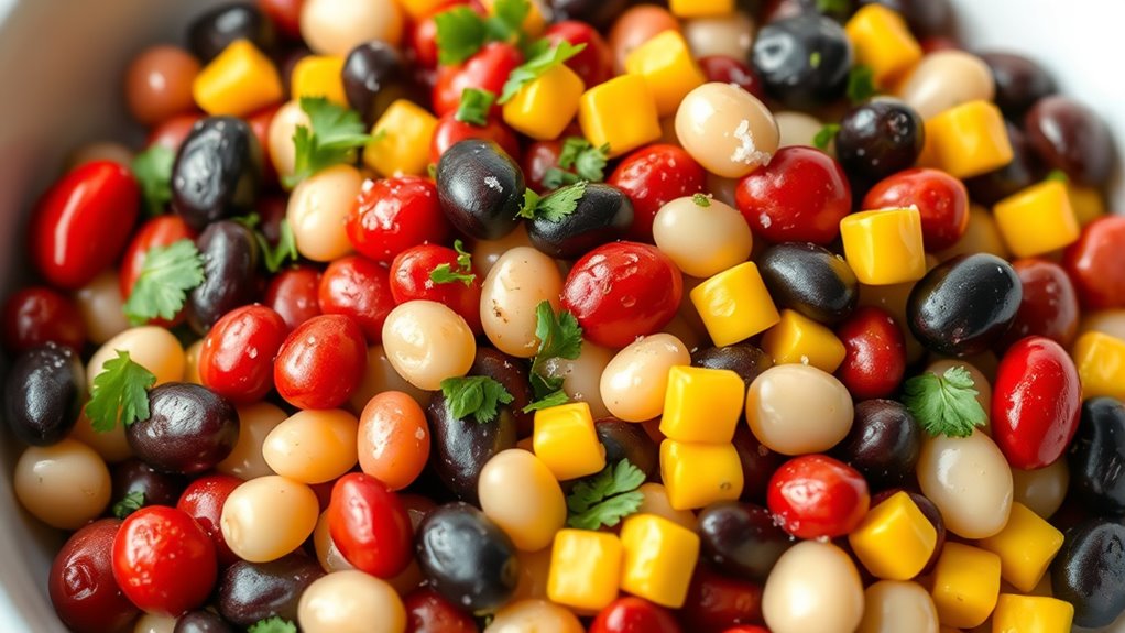 balanced bean salad preparation
