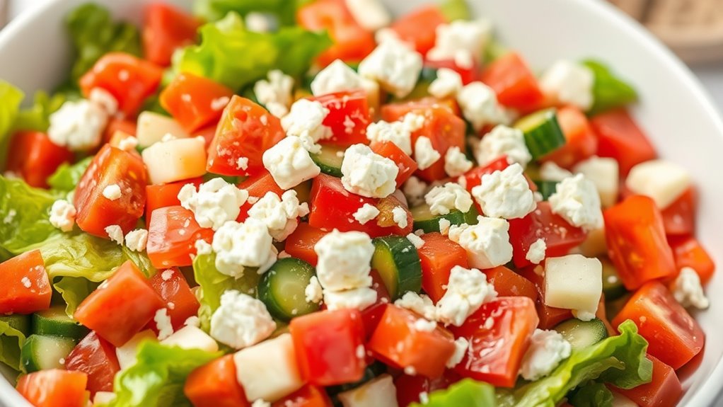 balanced chopped salad ingredients