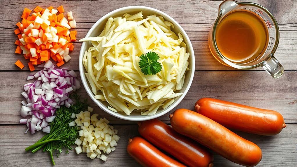 balanced hearty sauerkraut soup