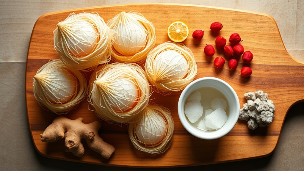 balanced ingredients for soup