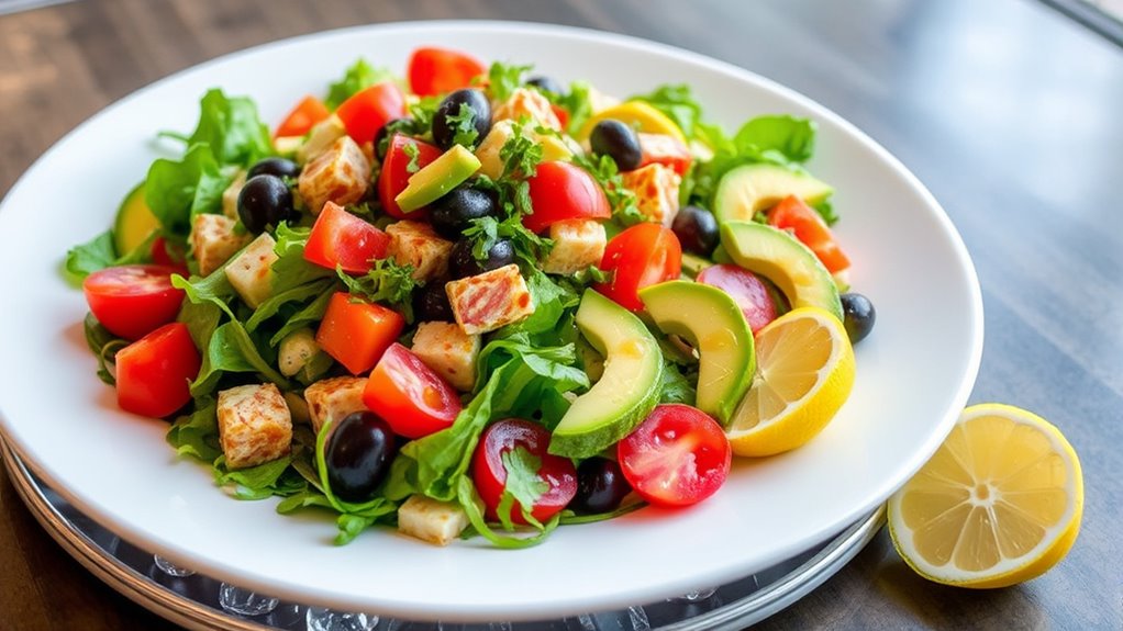 balanced vibrant salad presentation