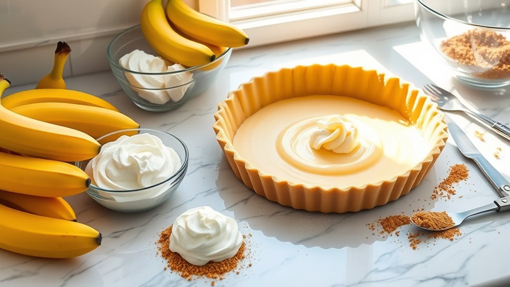 banana pudding pie preparation steps